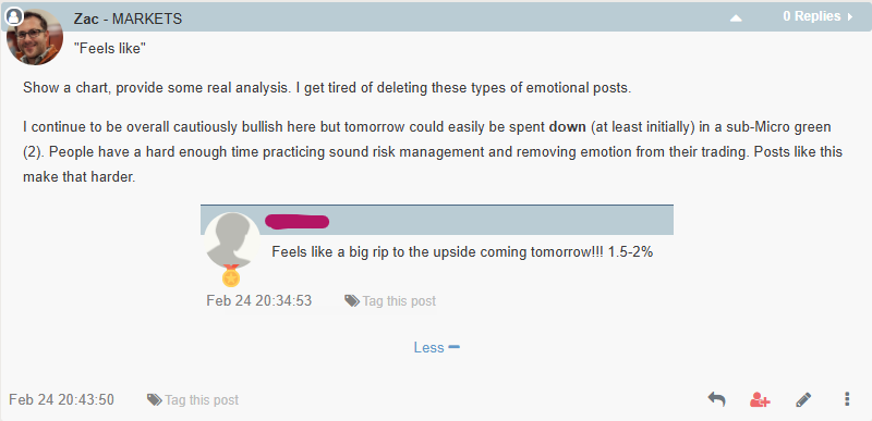 ZacMannes's tweet image. Most of our members at EWT have been pretty well trained to follow the charts, block out the noise, and keep their emotions in check, but sometimes even they need reminding.

Elliott Wave gives us a fantastic tool to read patterns of #Sentiment and see how the herd is trading on