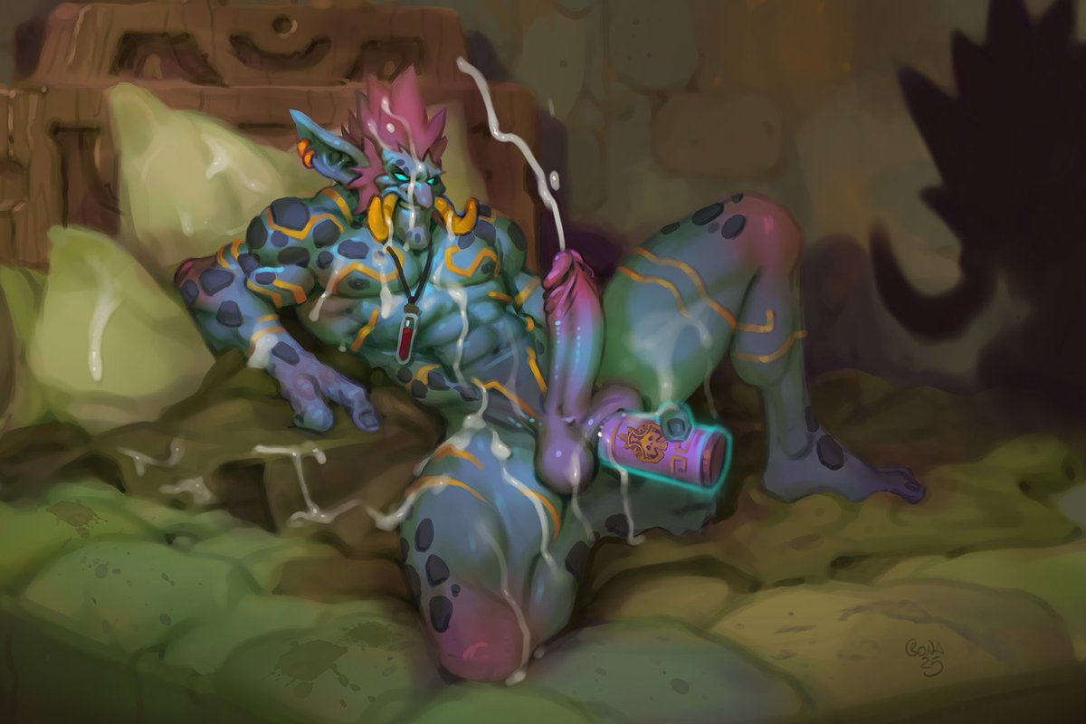 A recent illustration of a Zandalari troll. I really enjoyed working on this one.💖Art for <a href="/Redgamingdragon/">Wrath 怒り</a>