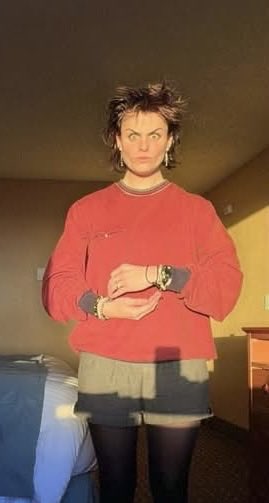 when ur on facetime but its golden hour and u have blue eyes so you lowkey have to recreate tgat one troy baker foto