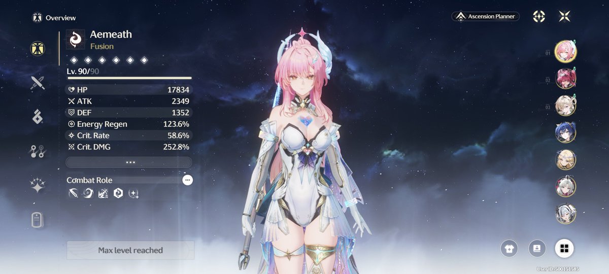 Took me a bit but done building Aemeath :3 she's so amazing and yes as u can tell I do whale on Wuwa lol only waifu I'm missing is Phrolova. However, I consider Aemeath daughter. Must save her and bring her back!