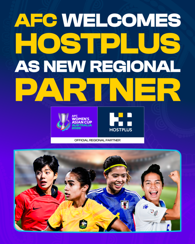 theafcdotcom's tweet photo. AFC is delighted to welcome Hostplus as an Official Regional Partner of the AFC Women’s Asian Cup Australia 2026™
The partnership will connect the Hostplus brand to the dynamic energy of Asia’s premier women’s national team tournament.
#WAC2026 #Hostplus #ThatsAPlus https://t.co/bZL8moKkyX