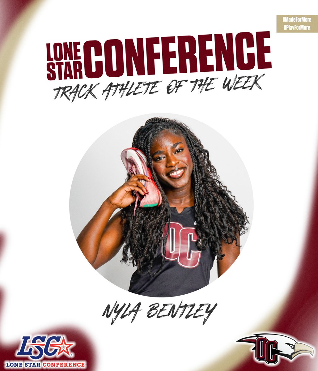 Another school record down and Nyla Bentley is your LSC Track Athlete of the Week! 🥇🔥

🔗 oceagles.com/sports/womens-…

#madeformore #playformore