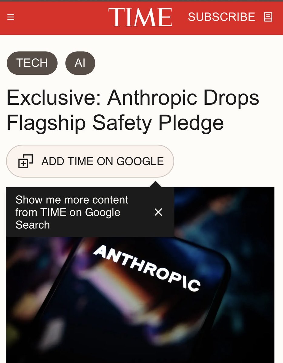 Anthropic 2024: You can trust that we'll keep all our safety promises
Antropic 2026: Nvm