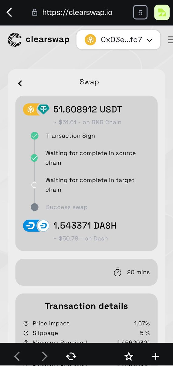 updateeme's tweet photo. @clearswap @Dashpay @ItaliaDash @DashNewsEspanol Confidential swaps made simple. 🛡️ @clearswap is exactly what the DeFi space needs—privacy without the extra friction. Connected my wallet, swapped, and moved on. ⚡️
Check it out: https://t.co/OGMADWQowf #ClearSwap #DeFi #PrivacyCrypto https://t.co/4QALxP1Whn
