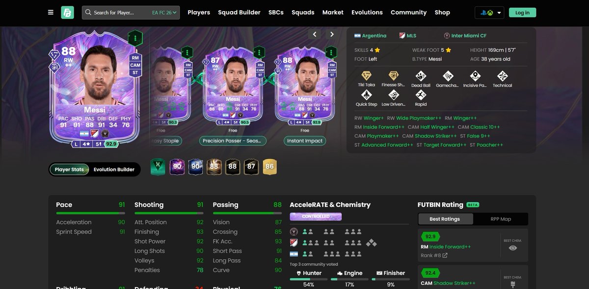 futbin.com/26/player/254_…

INCREÍBLE CADENA DE EVOS DE LEO MESSI
