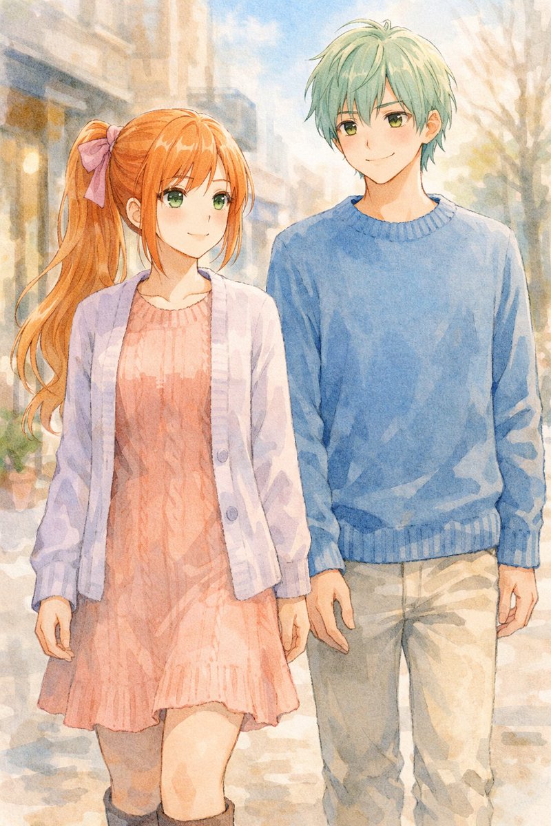 2/5】【🌸 ふれた指先、まだ慣れなくて】 ちさ 「ちょっと、あっち行っ