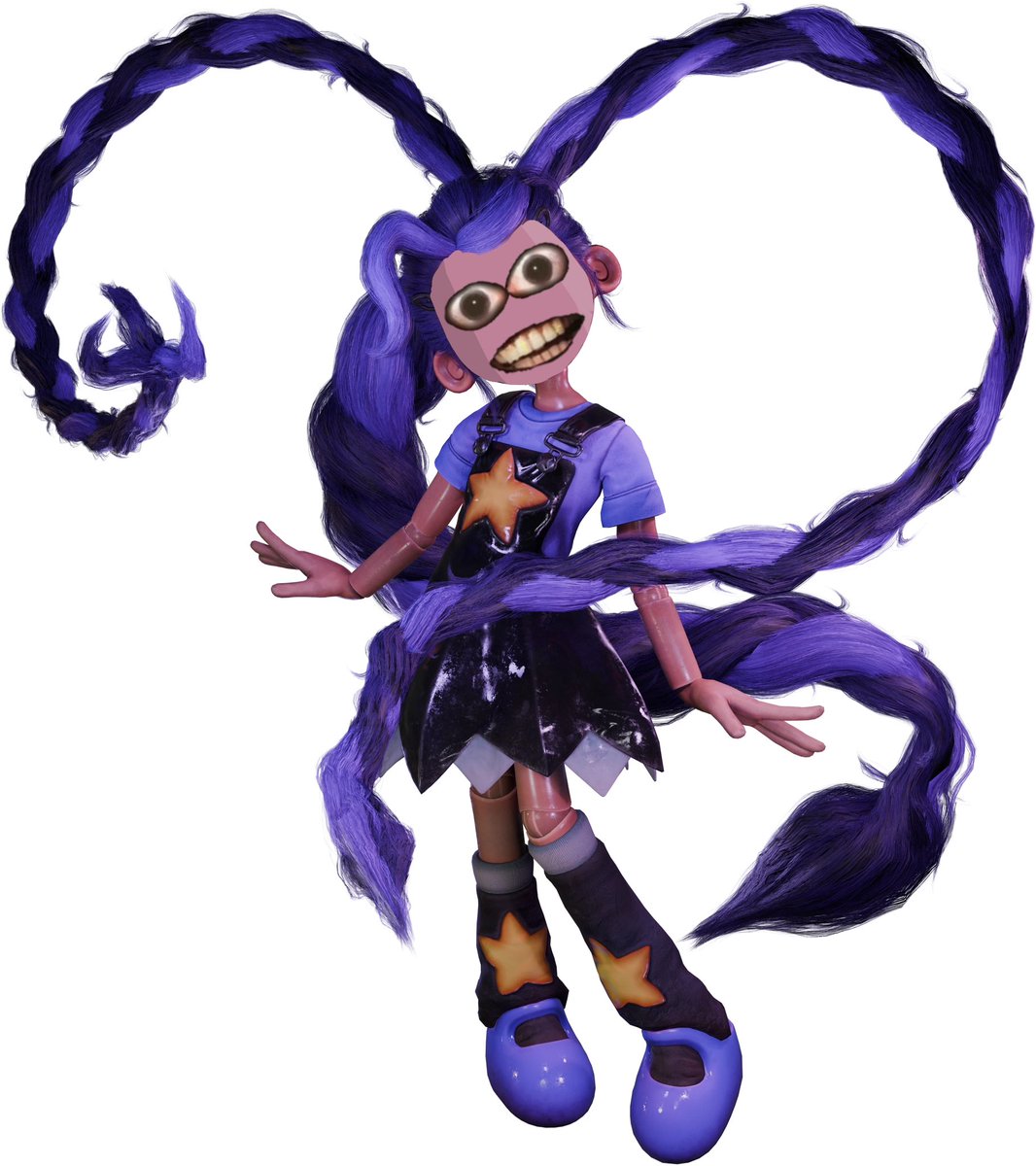 faggotnoelle's tweet photo. Guys this is my poppy playtime oc i call her evily pain&amp;torture&amp;death braids https://t.co/NP9JXXVnL9