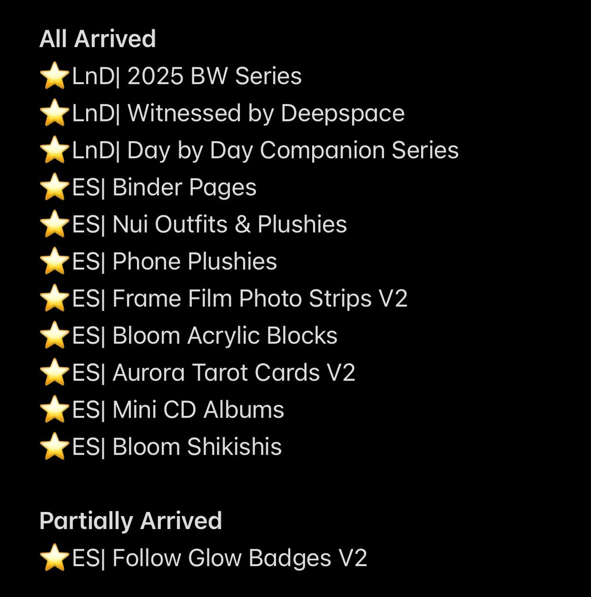 Many goods have got to me today! If you would like me to ship them to you, please fill out the form. If you prefer me to store your goods until the merch from other GOs arrive, there's no need to do anything. 

🔗: forms.gle/RSiEZsCxe5ZcQq…