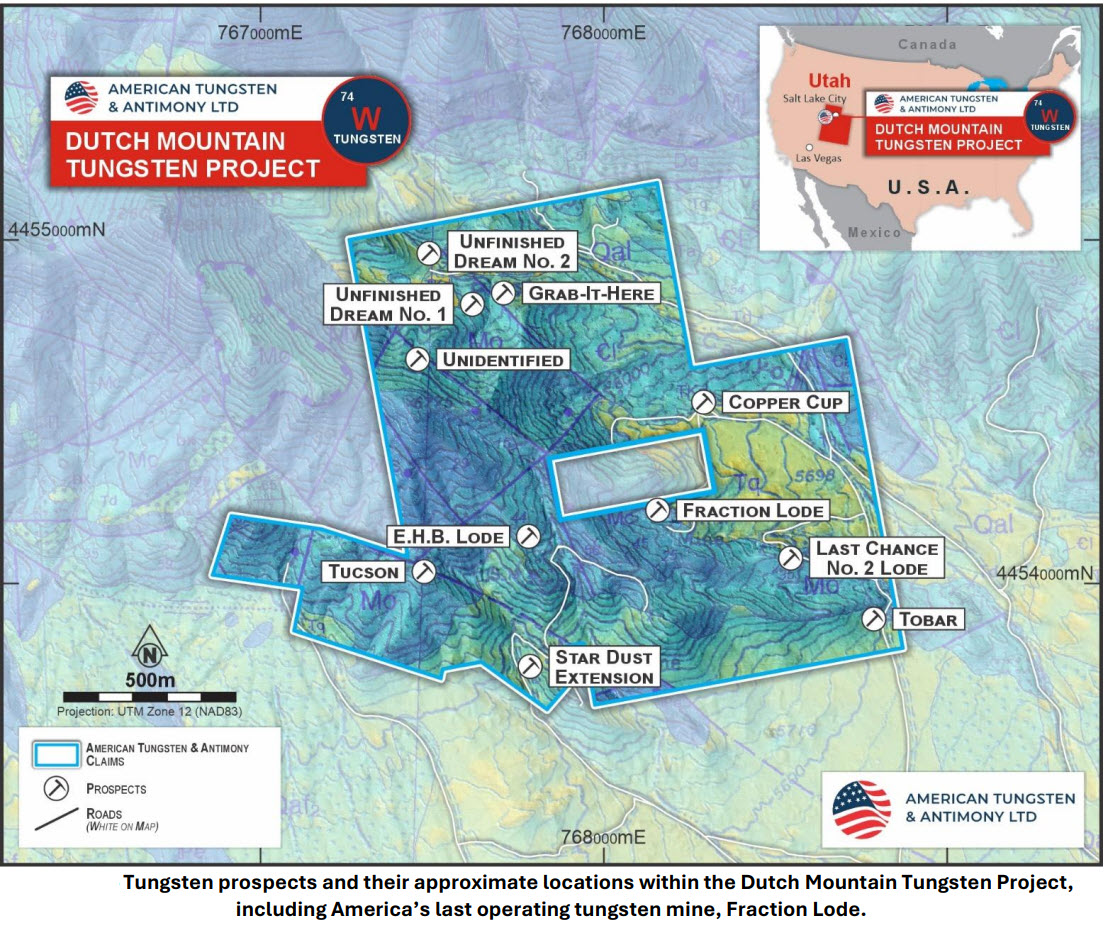 We've completed phase 1 exploration at Dutch Mountain, comprising a grid-controlled soil and rock chip sampling program, with initial findings showing the #tungsten-bearing system is much larger than initially anticipated and open in all directions.

The Project includes the only