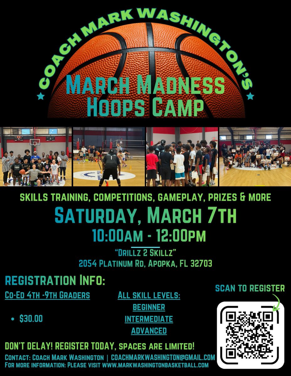 MarkWash2013's tweet photo. MARCH MADNESS” is near! 🏀🫡⛹️‍♂️⛹️🏫🎓

It’s only 2 weeks away… Don’t delay, register today! ✍️(Tell someone to tell someone to tell someone! 🗣️🙏…Let’s get it!)

https://t.co/1q6SH3NR0M https://t.co/XezJTLXjCs