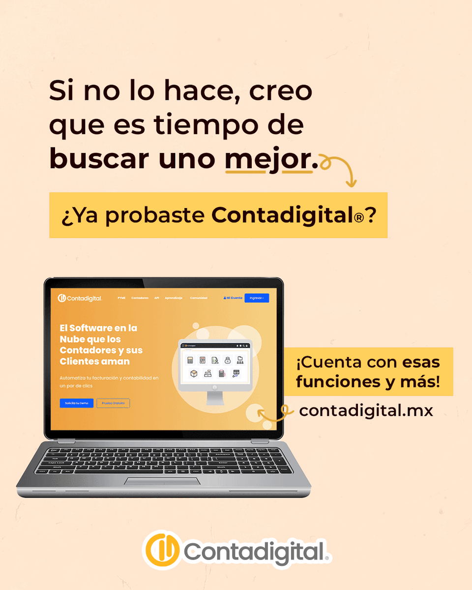 ContabilidadDig's tweet photo. Muchos #Contadores pueden pensar que cuentan con un sistema actualizado, pero la realidad puede ser otra. Si tu sistema pasa el checklist ¡Bravo! Y si no, es tiempo de buscar alternativas.🔍

¿Ya probaste nuestro #sistema? Realiza una demo en https://t.co/bGEy1alIi9 😉 https://t.co/ivSnhUFPjh
