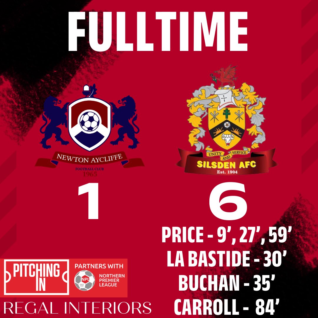 FULLTIME

Our best performance of the season and it’s a rampant 6-1 win on the road💪

KP🎩
La Bastide⚽️
Buchan⚽️
Carroll⚽️

Get in there lads!

#UpTheSils