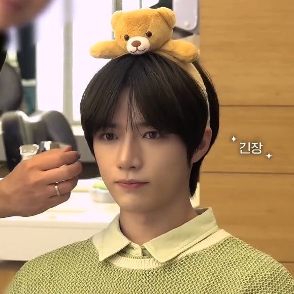 he looks exactly like the bear headband