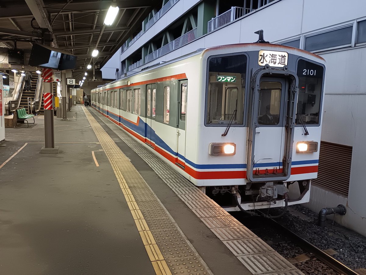 3021ﾚ 水海道←2101-2102 カナック・コマツの親分 #関東鉄道 #常総線