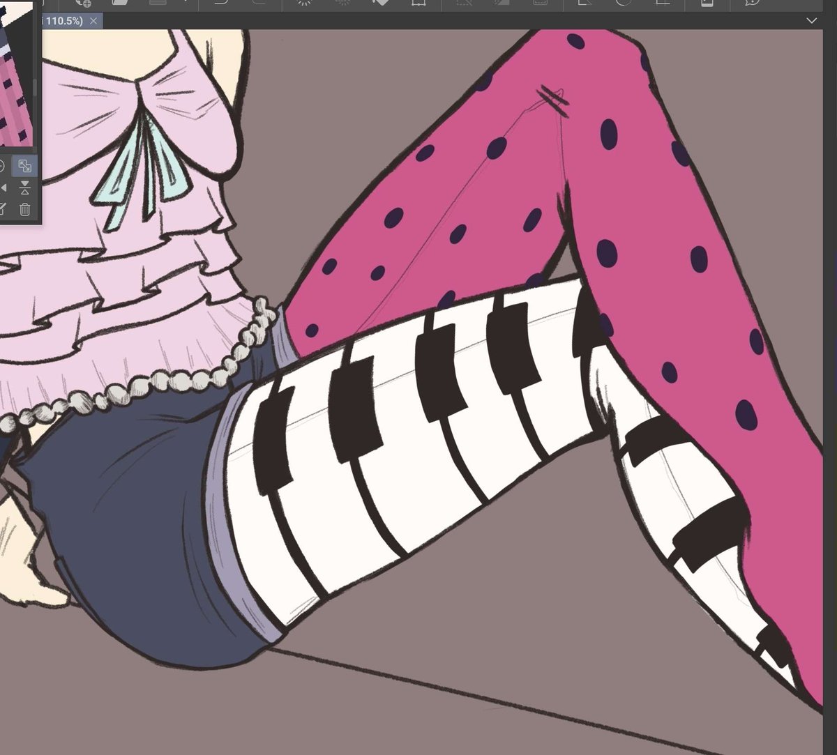 —  Processo do desenho da Corina . . .