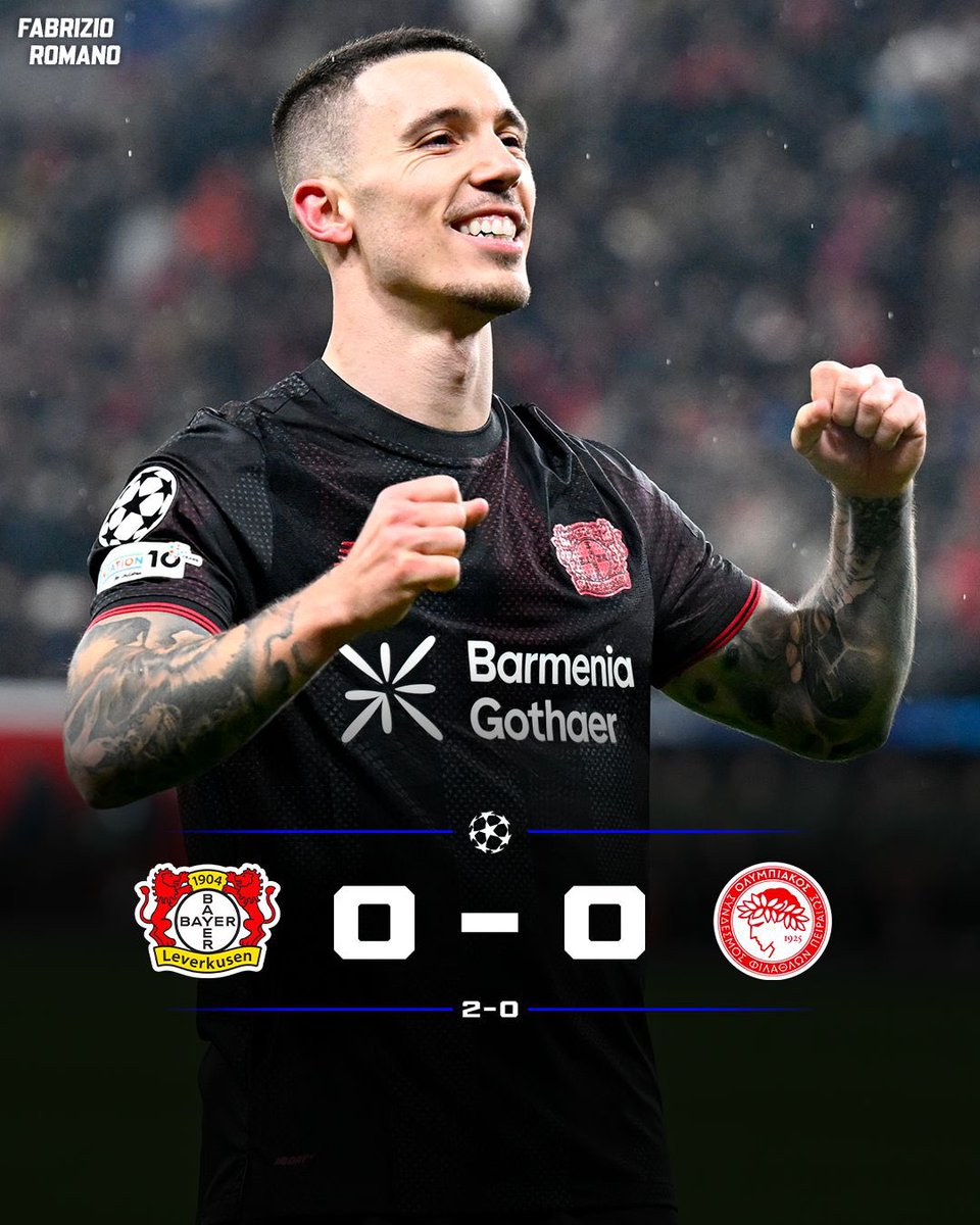 🚨 Bayer Leverkusen qualify to Champions League round of 16 — Olympiacos have been eliminated!

Who’s been your Man of the Match?