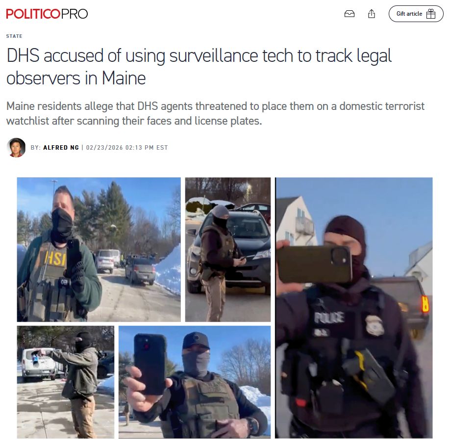 According to a peaceful protestor, a DHS agent told them, "If you keep coming to things like this, you’re going to be on a domestic terrorist watchlist. Then we’re going to come to your house later tonight.” DHS must answer for its grotesque intimidation and surveillance tactics.