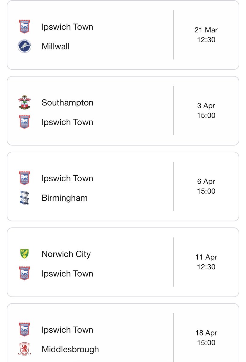 Look at that 5 game run for Ipswich. 👀