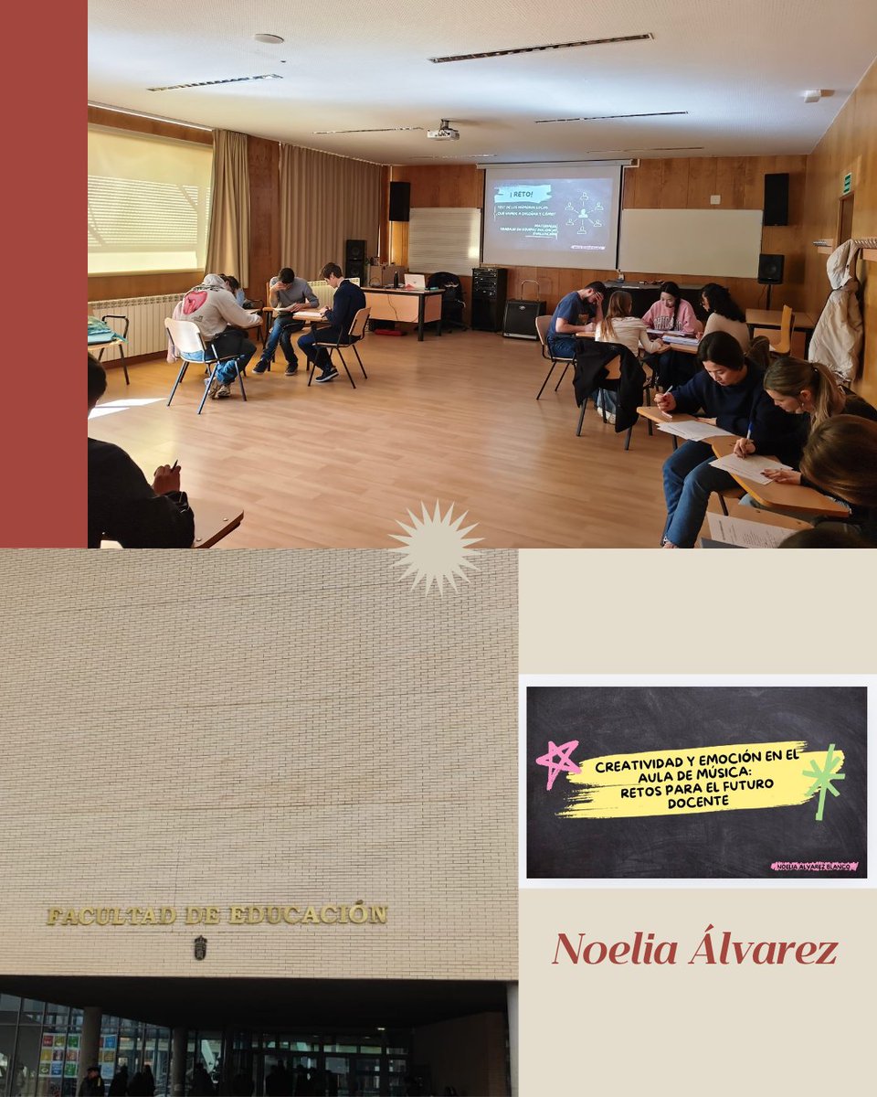 Hoy ha sido una mañana mágica, ver el brillo en los ojos de quienes desean entrar al aula a enseñar música es saber que habrá futuro. Espero que la ponencia " Creatividad y emoción en el aula de Música: retos para el futuro docente" par la Universidad de León  les haya inspirado.
