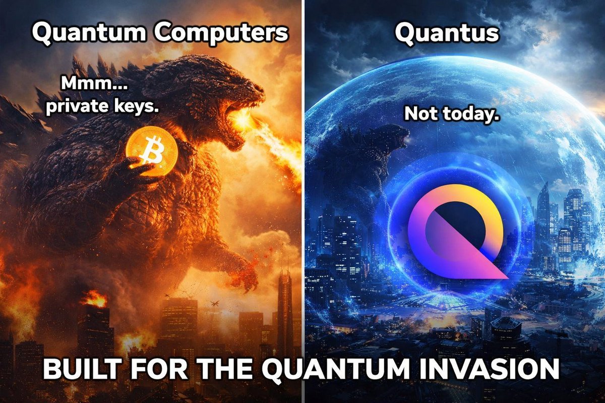 Quantum computers be like:
“Mmm… private keys.” 👀

Meanwhile, Quantus:
“Not today.” 🛡️

The quantum threat isn’t sci-fi anymore.
If crypto is the future, it needs quantum-secure foundations.

That’s why Quantus exists.

<a href="/QuantusNetwork/">Quantus Network</a>