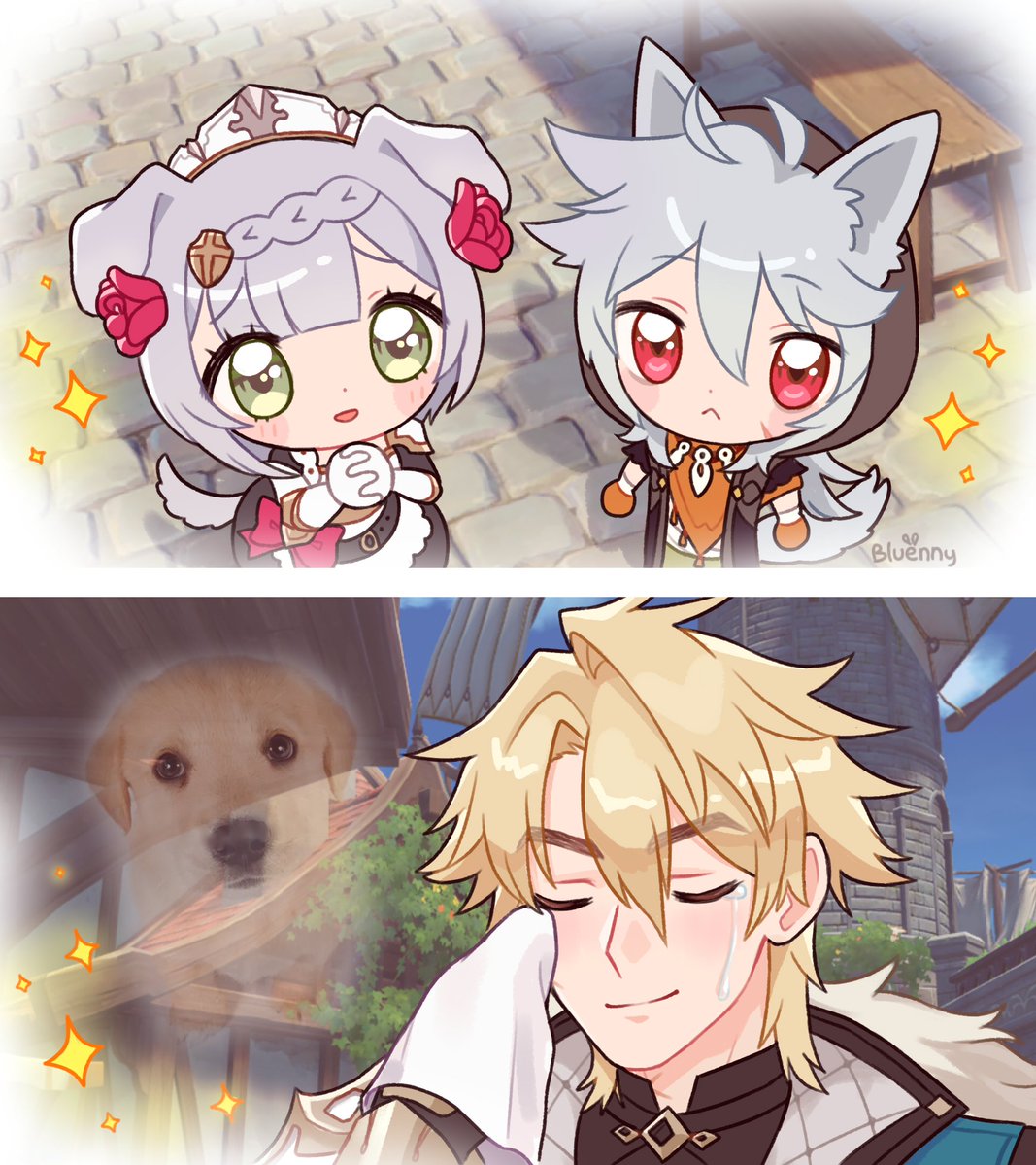 Puppies 🥺🌹🐺
#Varka #GenshinImpact