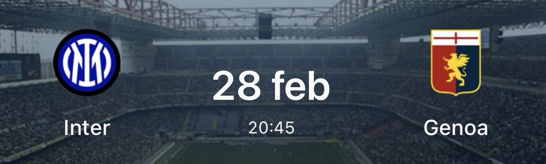 Terminata l’inutile gara serale, il mio unico pensiero è a sabato sera.

Inter-Genoa per arrivare bene al derby.