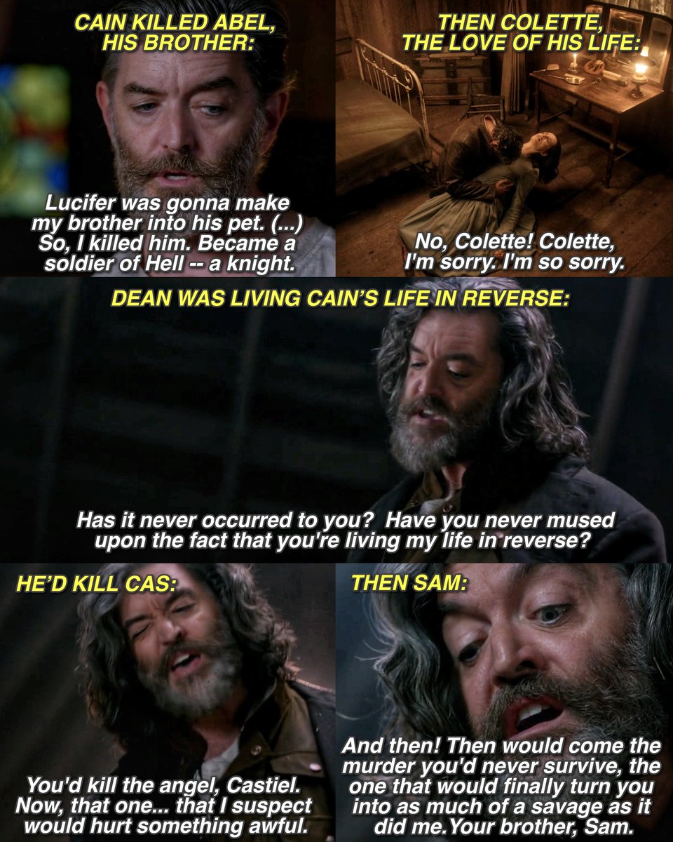 the show made it super clear that cas was dean’s colette (the love of his life) and sam was abel (his brother). never let some dumbass convince you otherwise.