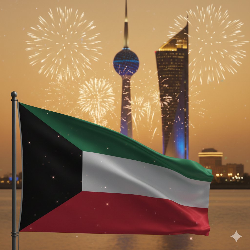 في الخامس والعشرين من فبراير، نجدد العهد والحب لـ وطن النهار. 🇰🇼✨
​كل عام والكويت، قيادةً وشعباً، في خير وأمان وعزة.. دمتِ يا كويت الفخر منارةً للسلام وموطناً للأمجاد.
​#العيد_الوطني_الكويتي #الـ25_من_فبراير #عز_وفخر #الكويت