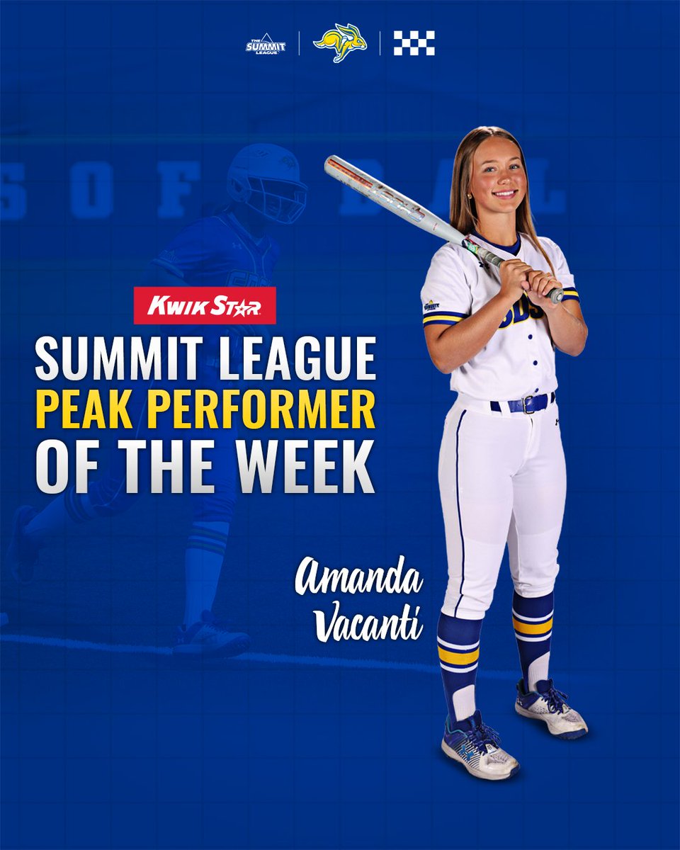 Some honors for Amanda Vacanti!

She was chosen as the <a href="/KwikTrip/">Kwik Trip</a> Peak Performer of the Week by <a href="/TheSummitLeague/">The Summit League</a>. #GoJacks 🐰
🔗 gojacks.com/news/2026/2/24…