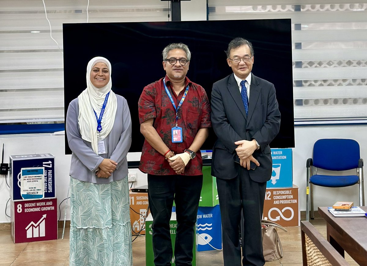 UNDPGhana's tweet photo. Japan has been a steadfast partner in advancing UNDP’s development priorities in Ghana, providing critical support across key programme areas.

Today, we were honoured to be joined by H.E. Hiroshi Yoshimoto, Ambassador of Japan, to further strengthen our collaboration. Discussions focused on deepening structured engagement, enhancing strategic partnerships, and aligning priorities to drive sustainable impact.

We aim to build resilient communities and advancing inclusive, long-term development outcomes across Ghana.