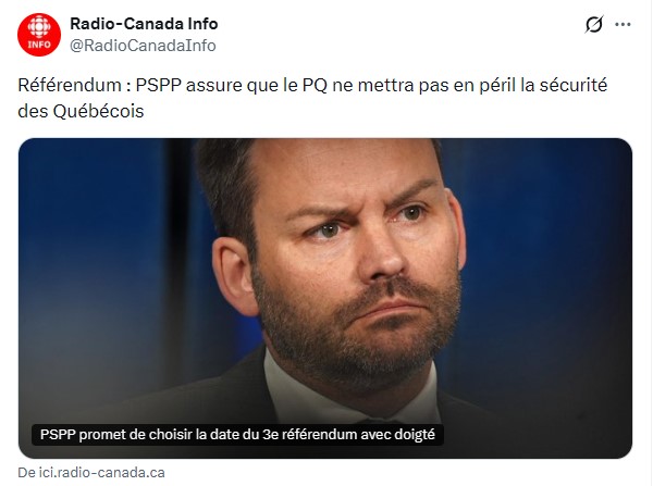 La tactique USÉE de <a href="/RadioCanadaInfo/">Radio-Canada Info</a> de choisir une photo hors-contexte. On dirait le Fox News de Mark Carney/Charles Milliard. 
Qu'en pensez-vous <a href="/SebBovetSRC/">Sébastien Bovet</a> ?
👇