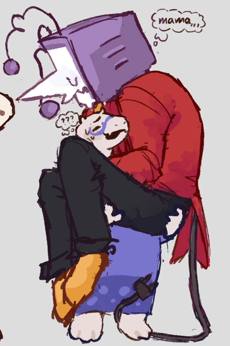 I think about his parasocial relationship with the dreemurrs a lot #deltarune #tenna #toriel