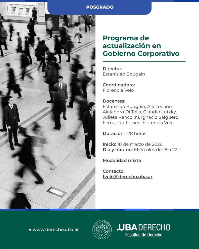 Juli1805A's tweet photo. #posgrado #uba #gobiernocorporativo #empresas #compliance https://t.co/Umt6pKhOts