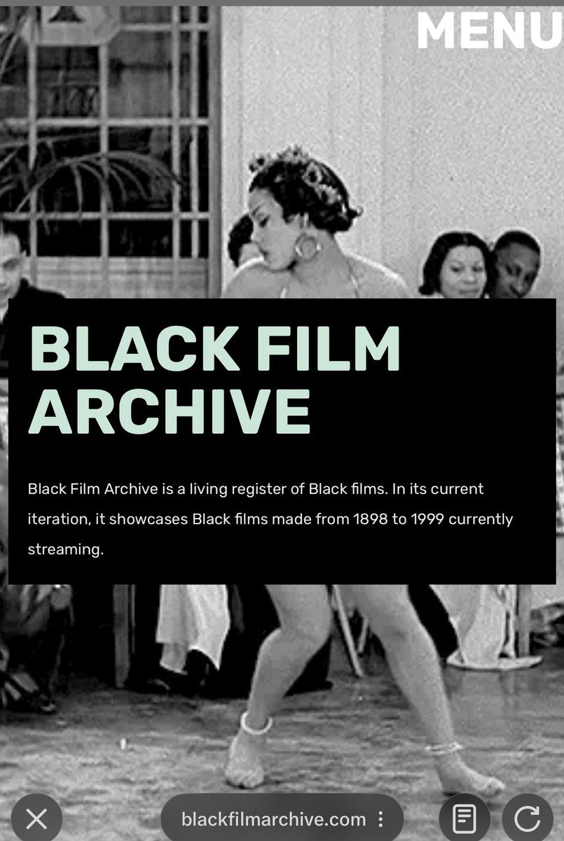 What's fun about the blackfilmarchive.com is that you can click the shuffle in the corner and it'll suggest a random Black film for you to watch. There's still time to squeeze in Black cinema before Black History Month is over.