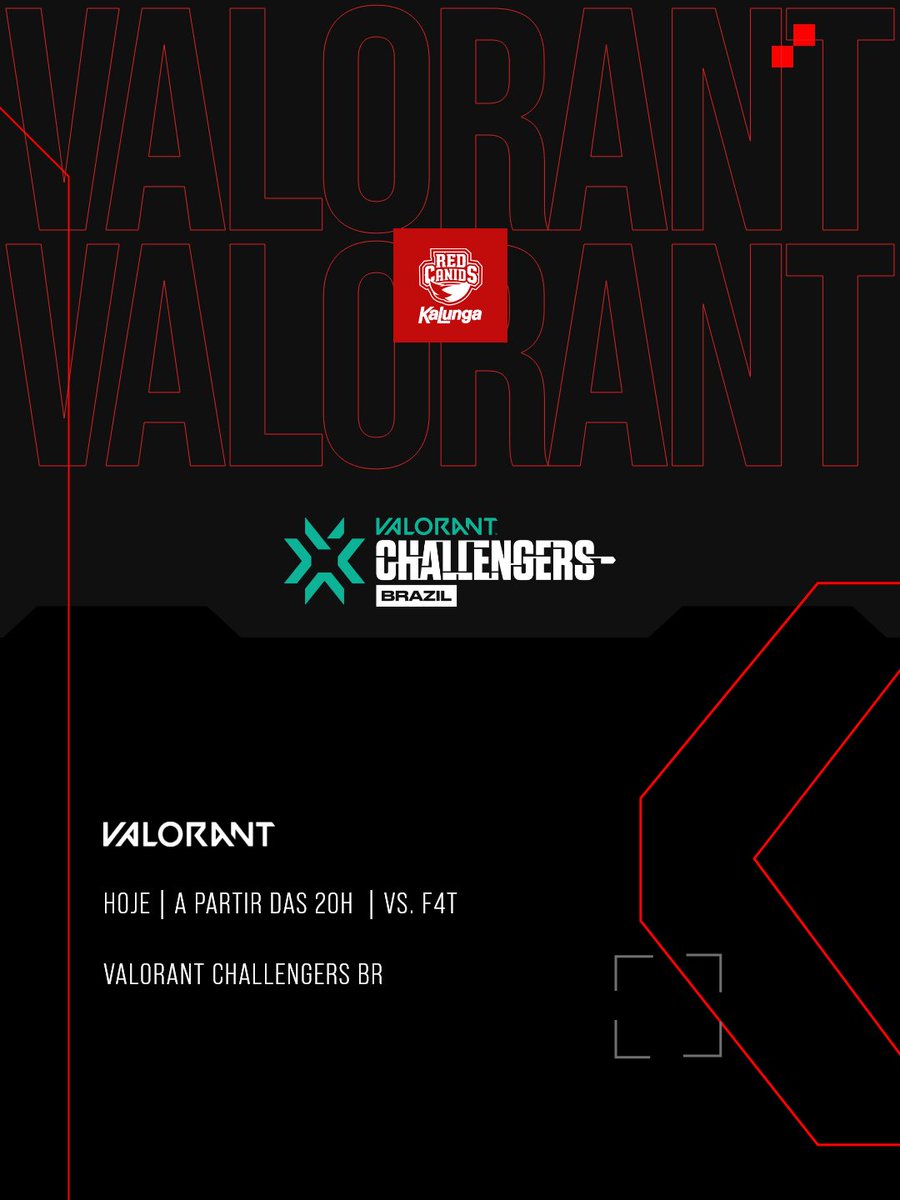 REDCanids's tweet image. Em instantes entramos no servidor disputando o #ChallengersBR! 🔥

🆚 @F4TALITYgg 
⏰ 20:00 (podendo ser antecipado)
📺 @ammyzitta, @GamersClubVAL 
 
Bora em busca do topo da tabela, Matilha! #GoRED