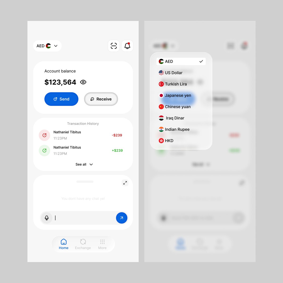 Fintech Home screen
IM working on this for quite sometime now i feel ready to share with y'all.