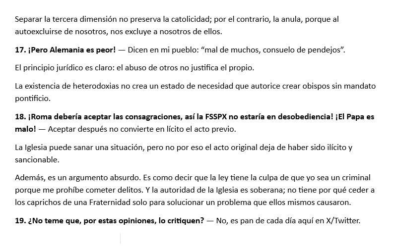 DE QUAESTIONIBUS LEFECISMATICORUM  

Ninguno de mis lectores me ha preguntado acerca de las próximas consagraciones episcopales de la FSSPX.
Pero, como a mí me gusta opinar de todos modos, aquí está mi posición en forma de preguntas y respuestas:
(yo no tengo el premium UnU)