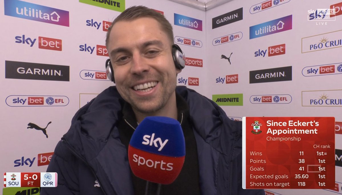 📊 Southampton's rankings in the Championship under Tonda Eckert #saintsfc [sky]