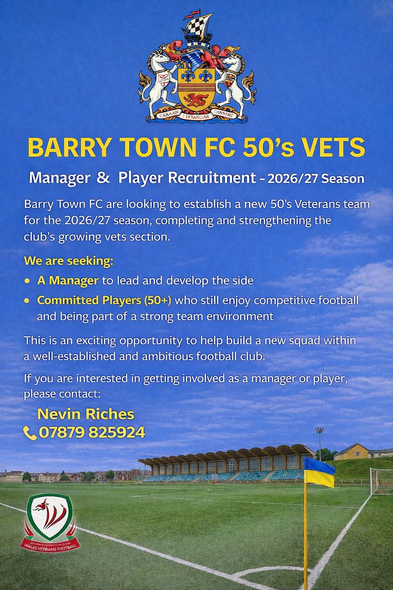 Barry Town Over 40’s & Over 45’s tweet media