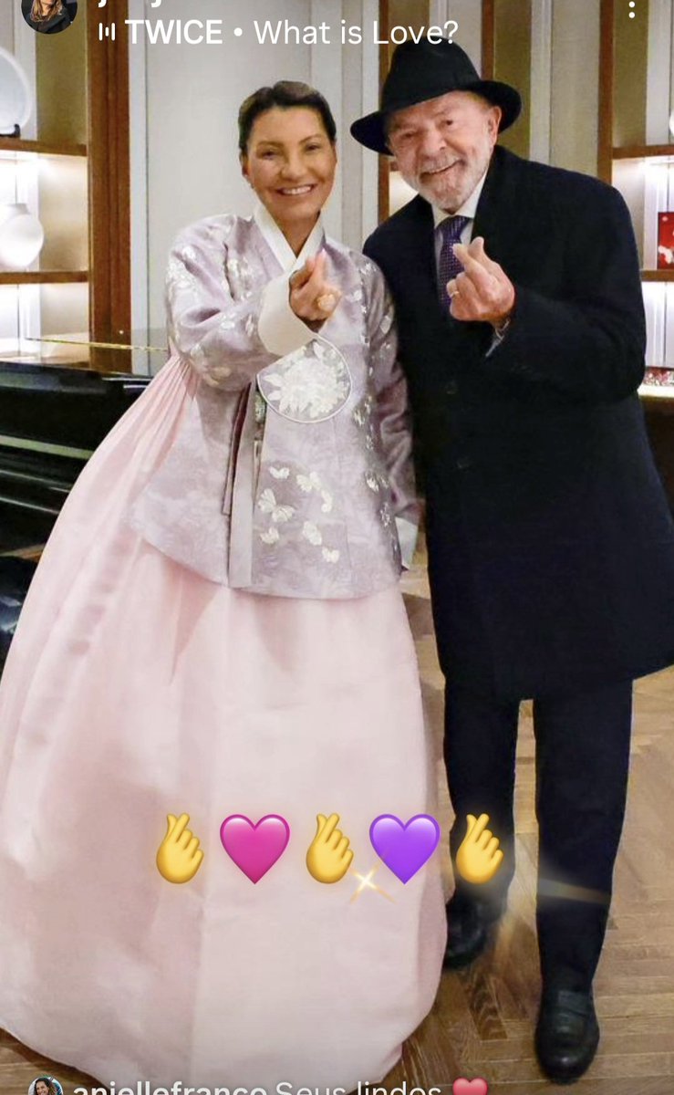 Foto linda! Janja e Lula na Coréia 🇰🇷 💜 🫰🏻 🇧🇷