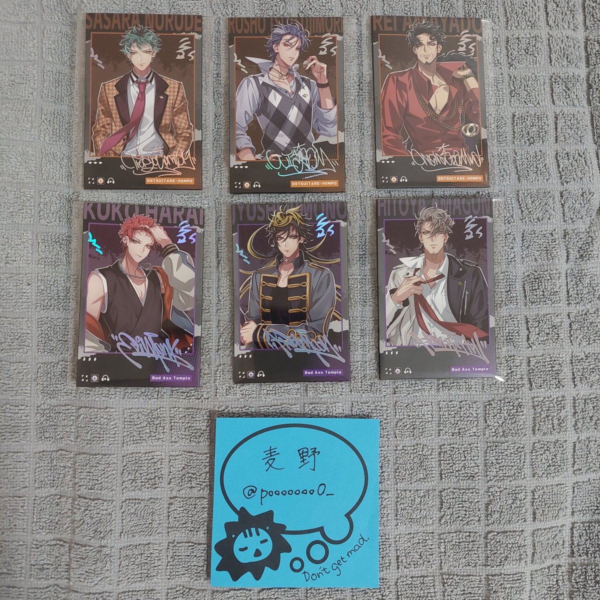 交換】ヒプマイ 中国 3rd三专 チェキ風カード 缶バッジ B 譲： 簓 盧笙