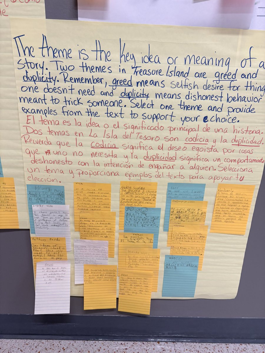 Perez_Cristina2's tweet image. Nearing the end of our Treasure Island unit and the students are really showing up and showing out! Reflecting and putting all the pieces together to truly understand the WHOLE story! BTW they only had 7 min to wrote their responses! #aldinestory #bilingual @drgoffney