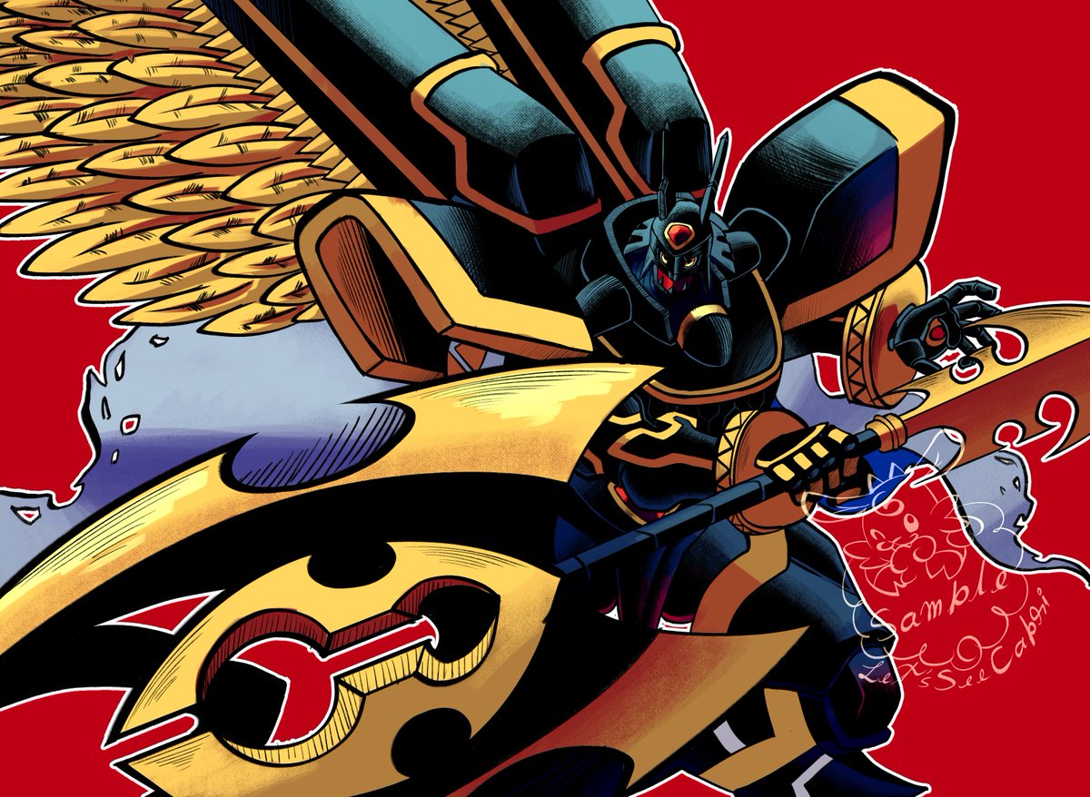 LetsSeeCapri_'s tweet photo. Alphamon Ouryuken

#Myart #Digimon https://t.co/WWxxwvyZ3I