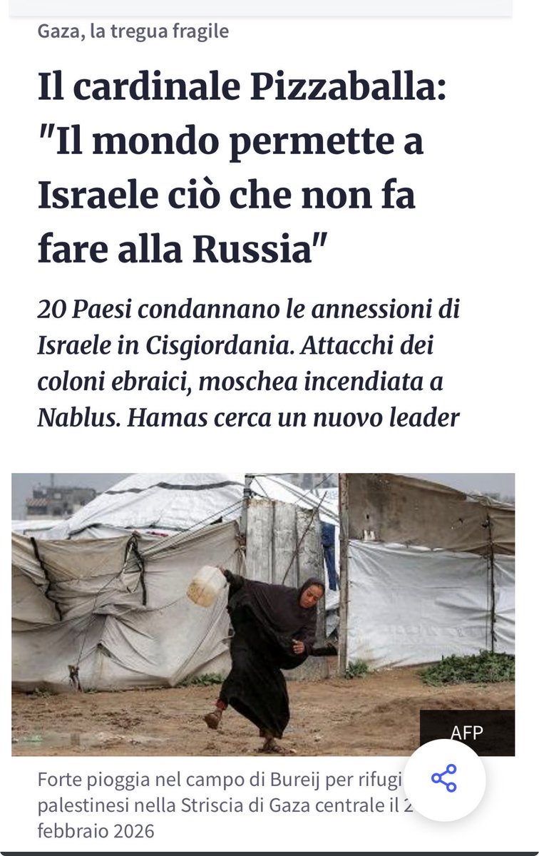 Lo sappiamo tutti il perché.
Meglio di tutti, quelli che vanno a Tel Aviv con Elnet o ospitano criminali israeliani al parlamento europeo, e poi vanno a Kiev o a Odessa a parlare di libertà, resistenza, democrazia, senza aver detto mai una parola per i palestinesi.
#Pizzaballa