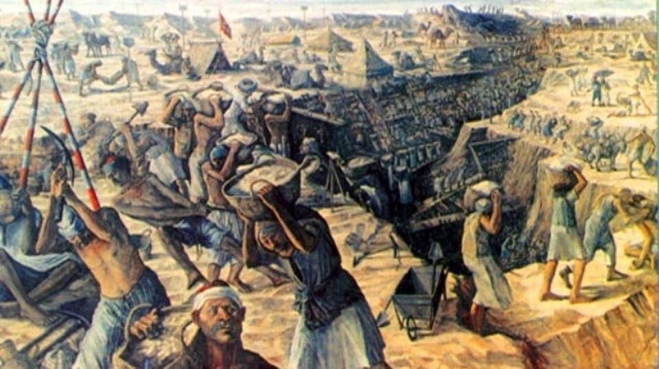 yasserelhawary1's tweet photo. في الخامس والعشرين من ابريل ١٨٥��،بدأ حفر قناة السويس،بإمتياز ممنوح من والي مصر"محمد سعيد باشا" الي "فرديناند ديليسبس" الفرنسي  ..بموجب الفرمان تم الإتفاق علي منح الشركة الفرنسية امتياز لمدة ٩٩ سنة،وتقوم مصر بتوفير ٥/٤ العمال اللازمين للحفر ...
بدأ العمل بعدد ١٧٠٠ عامل تم جلبهم بنظام السخرة،قسراً من قراهم،مكبلين بالإغلال،حفاة شبه عراة،لم يميز من اختطف العمال من القوي رجلاً من كهلاً من طفل دون ال١٢ عامًا،كان مركز التجمع في الزقازيق،ثم يساق البشر مشياً علي الأقدام من مدينة الزقازيق حتي الوصول الي منطقة الحفر وهم مربوطون من يدهم اليسري بحبل طويل بعضهم ببعض....
في كتاب "السخرة فى حفر قناة السويس" للمؤرخ الدكتور عبدالعزيز محمد الشناوى...يذكر ان عدد العمال الذين تم اقتيادهم للعمل بالسخرة في القناة وصل الي "مليون" عامل،في وقت كان تعداد مصر كلها يزيد بالكاد علي ٤ مليون نسمة...قضي منهم ما يزيد عن ١٢٠ الف عامل حياتهم اثناء عملية الحفر،بفعل الإنهيارات الرملية اثناء الحفر،أو بفعل ال��همال في علاج امراض  الإلتهاب الرئوي والدوسنتاريا وبفعل تفشي أوبئة الكوليرا والجدري والسل نتيجة التكدس وعدم الرعاية الطبية،...بل ان المؤرخ يذكر ان الكثير مات جوعاً،حيث تقضي شروط العمل الوقوف في طوابير انتظاراً للجراية-وجبة الطعام- ثم يدق جرس انتهاء حصة الاطعام والعودة الي العمل قبل تمكن الكثير منهم من الحصول علي الجراية المخصصه له....أو عطشاً بعد تراجع شركة القناة عن شق ترعةعذبه لتوفير المياة للعمال.
تشير الوقائع المذكورة الي حدوث تمردات منتظمة في محاولة للهرب من العمل والعودة الي قراهم التي أختطفوا منها قهراً،كمثال تمرد عمال (قبلي )الذي تم فتح النار علي من حاول مقاومة السلطة منهم وعودتهم الي العمل بعد عقابهم علي التجرؤ علي محاولة الهرب....بعد اعتقالهم لفترة في معتقل أعد خصيصاً لعقاب العمال في منطقة عتبةالجسر.
تم حفر 165 كم بعرض 190 متراً وعمق 58 قدماً واستخراج 74 مليون متر مكعب من الرمال عن طريق سواعد الرجال باستخدام الفأس والقفة كعامل رئيس في الحفر....في عمل أستمر ١٠ سنوات،
وبعد كل تلك التضحيات المهولة في البشر  كان نصيب مصر من الأرباح ١٥�� من الربح...وسرعان ما أسس "فرديناند ديليسيبس"الشركة العالمية لقناة السويس البحرية برأسمال ٢٠٠مليون فرنك فرنسي موزعة على ٢٠٠ألف سهم قيمة السهم الواحد ٥٠٠فرنك، وطرحت اسهم الشركة في الاسواق الدولية في نوفمبر ١٨٥٨ اكتتب الفرنسيون بنحو 207,111 سهم ما يعادل نصف الاسهم فيما اكتتب الخديوي بنحو 177,642 سهم وتوزعت باقب الاسهم المكتتبة في الاسواق الدولية.....سرعان ما باع الخديوي إسماعيل حصة مصر من الأسم  تجنباً لخطر الإفلاس،حيث عقدت الصفقة لتسديد دين حان موعد إستحقاقه،وبيعت أسهم مصر لبنك "روتشيلد" بمبلغ ٤ مليون جنية استرليني....
دفع ١٢٠ الف مصري حياتهم وتم اختطاف شخص من بين كل أربعة أشخاص من سكان مصر  للعمل ....لقاء  ما قيمته ٤ مليون جنية أسترليني،أنفق الخديوي "إسماعيل" ما يقرب من نصفهم في حفل الإفتتاح وحدة....
وفي ٢٦ يوليو أمم الرئيس "جمال عبد الناصر " قناة السويس والتزمت مصر بتعويض المساهمين ودفع الإلتزامات كافة علي شركة القناة،واستردت مصر ما هو حقها المشروع بتضحيات من بذلوا الدم والعرق من أبنائها......
#القومية_المصرية
#حزب_التقدم 
#قراءة_أخرى_للتاريخ
#التاريخ_الحقيقي_للأسرة_العلوية
#كتاب_التاريخ
