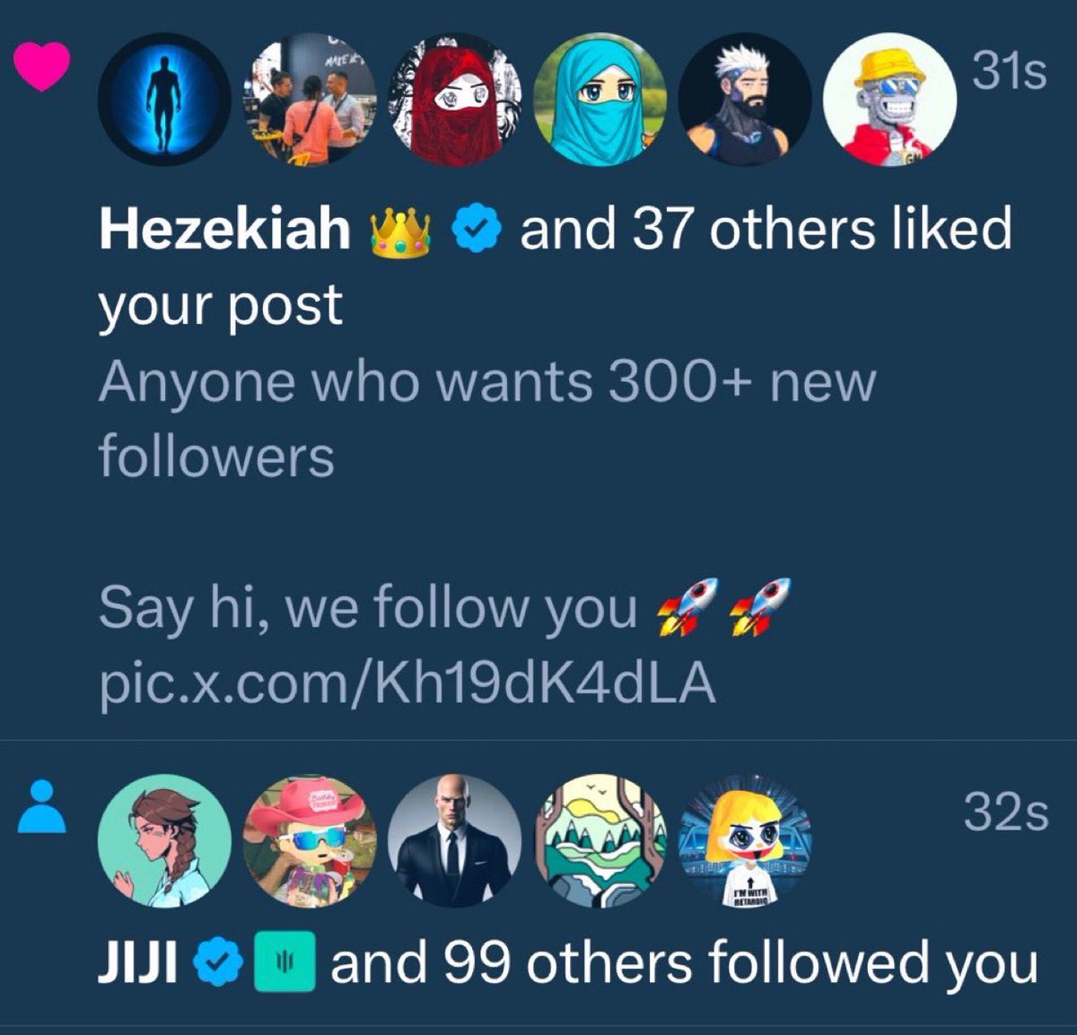 No account should be under 20K 🚀

Say hi, we network with you! 

Thank me later 💚