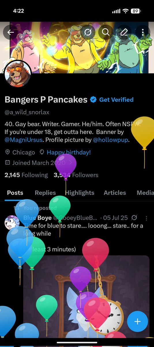 Balloons today!! Been a great day so far, low key but really nice. Thanks to everyone who's helped to make it special!