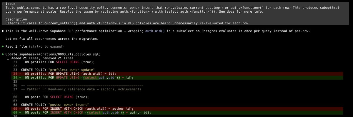 Claude Code is great at <a href="/supabase/">Supabase</a>