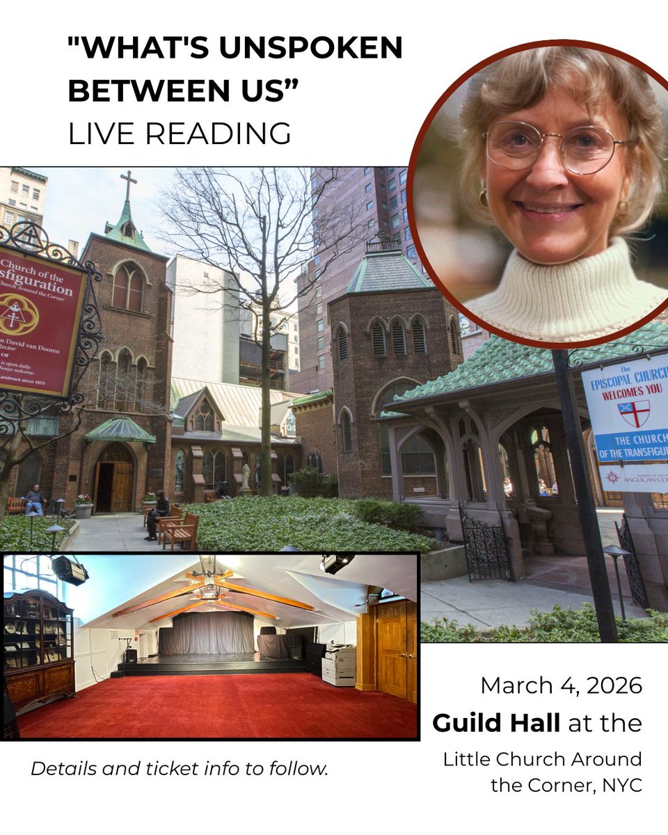 DonnaBaierStein's tweet photo. I have exciting news! I’m thrilled to share that my short play, “What’s Unspoken Between Us” will be read at Guild Hall in Manhattan this March. 🎤

I’m very grateful to be amongst such a talented, creative community. More details to follow! 😊 https://t.co/9kTMCyqyMI