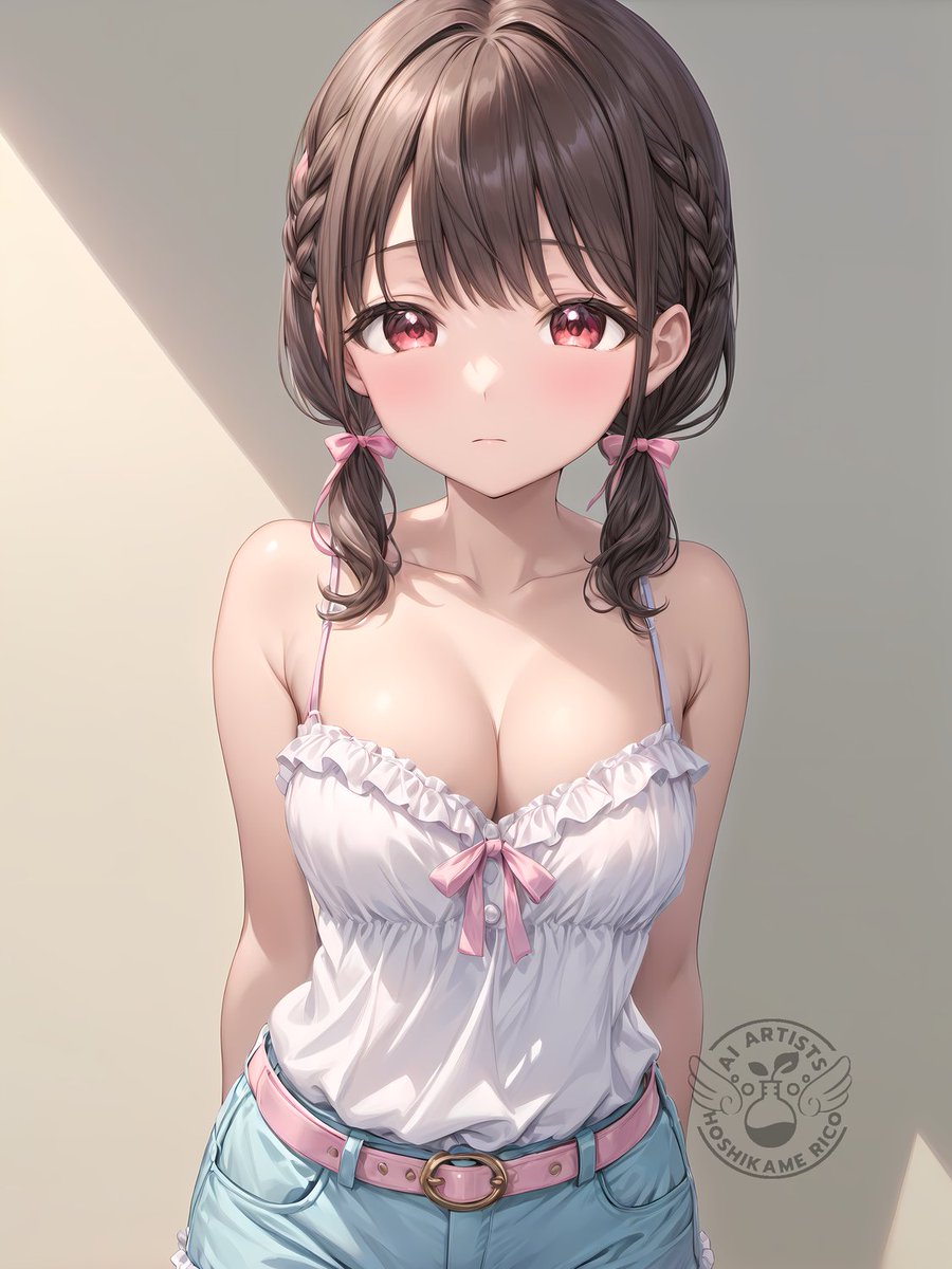 おはよう！朝の散歩、一緒に行かない？🌸この夏先取りコーデ、どうかな？
タップしてね！
#AIart 
#可愛いAIイラスト